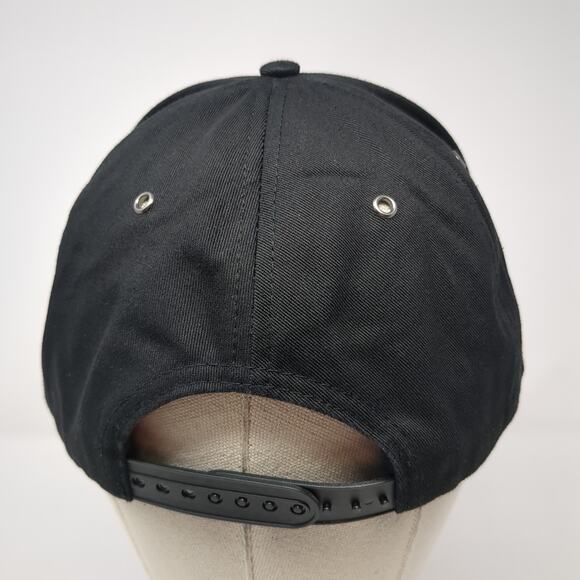 Eat Cupbop Poop Gold Snapback 5 Panel Cap Black One Size Adjustable Vented Holes - Picture 6 of 9